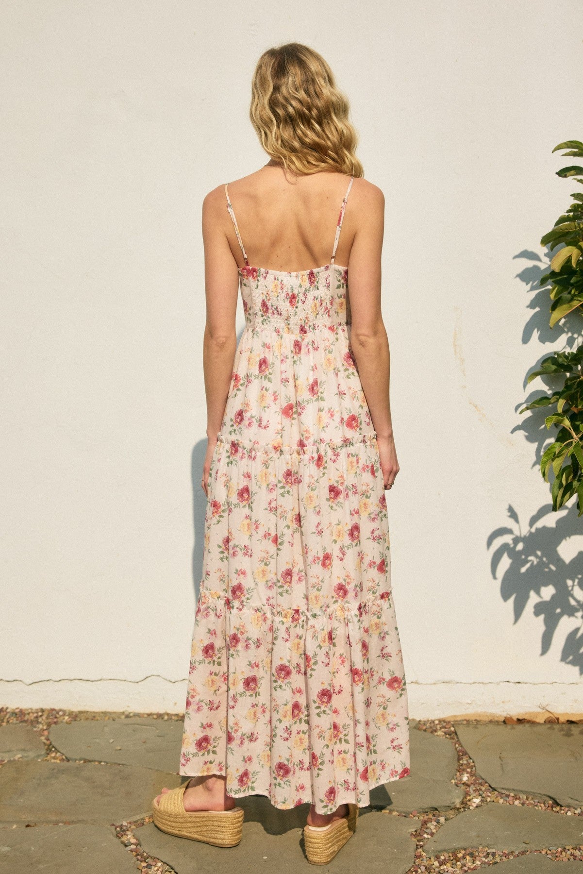 Dress Forum Faded Rose Tiered Maxi Dress