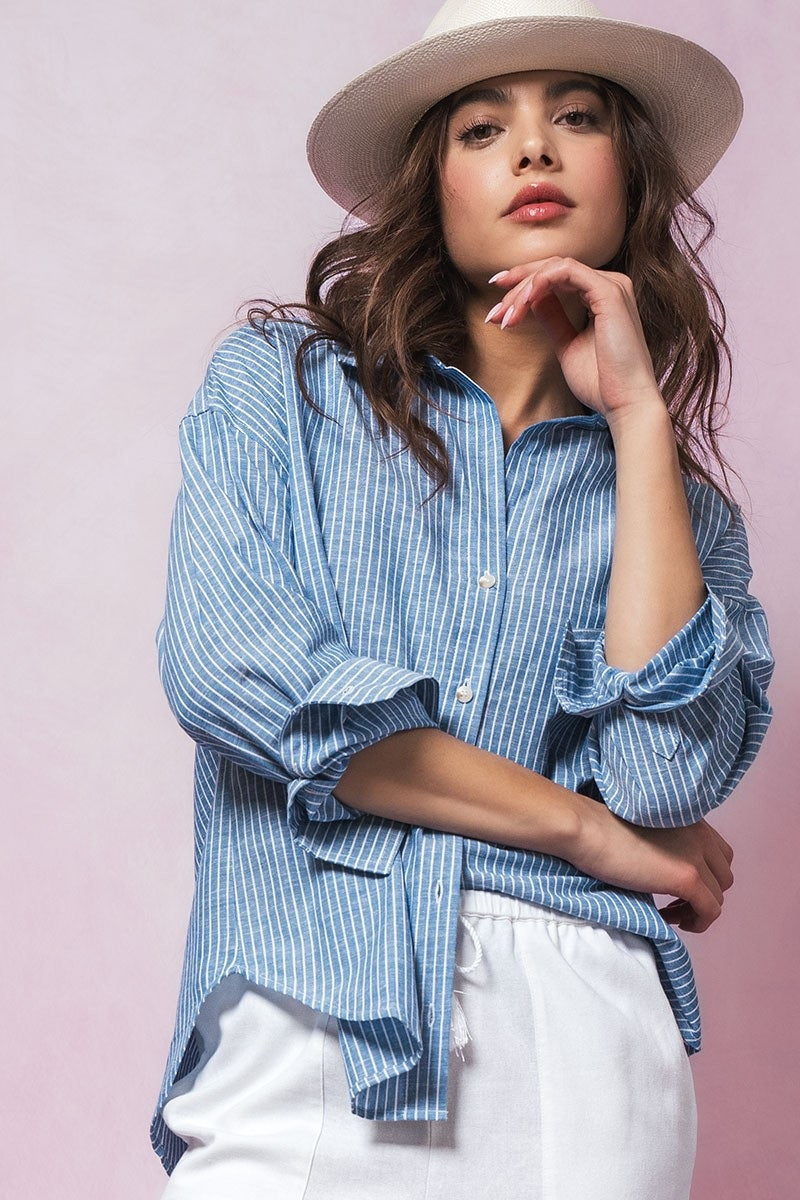 Trend: Notes Linen Button Down Shirt