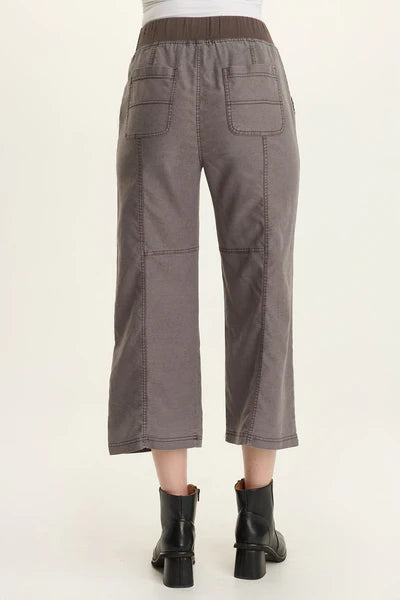 Wearables Eileen Twill Wide-Leg Crop Pant