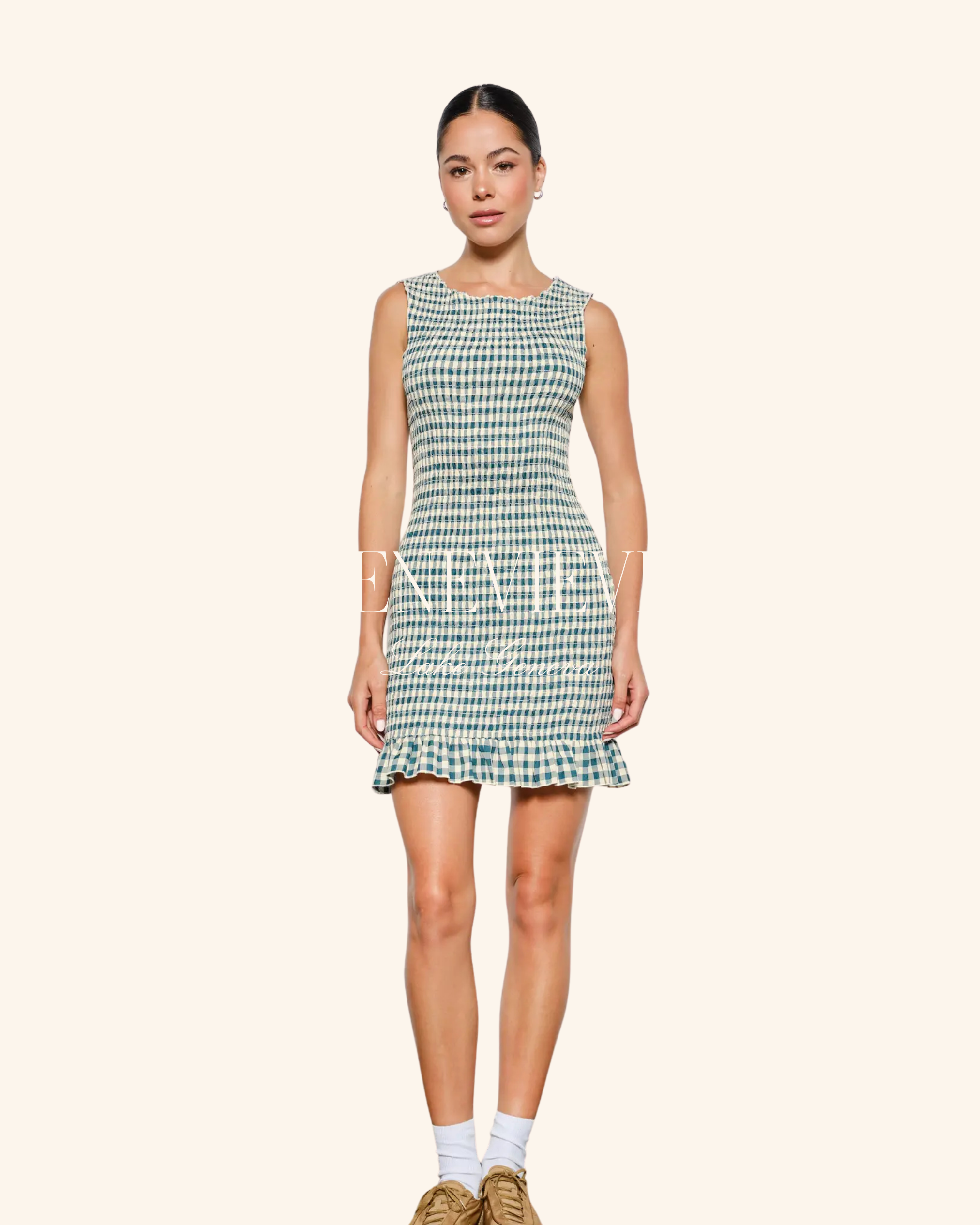 Pretty Garbage Alexandria Smocked Mini Dress