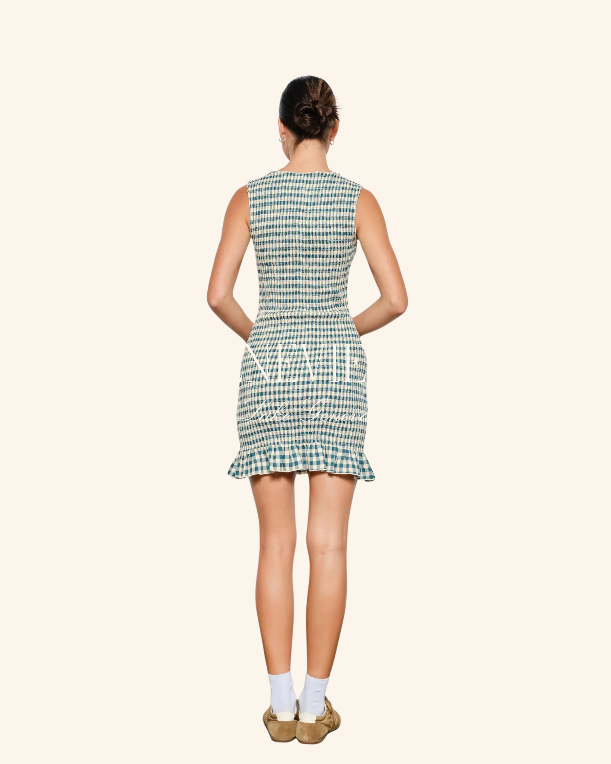 Pretty Garbage Alexandria Smocked Mini Dress