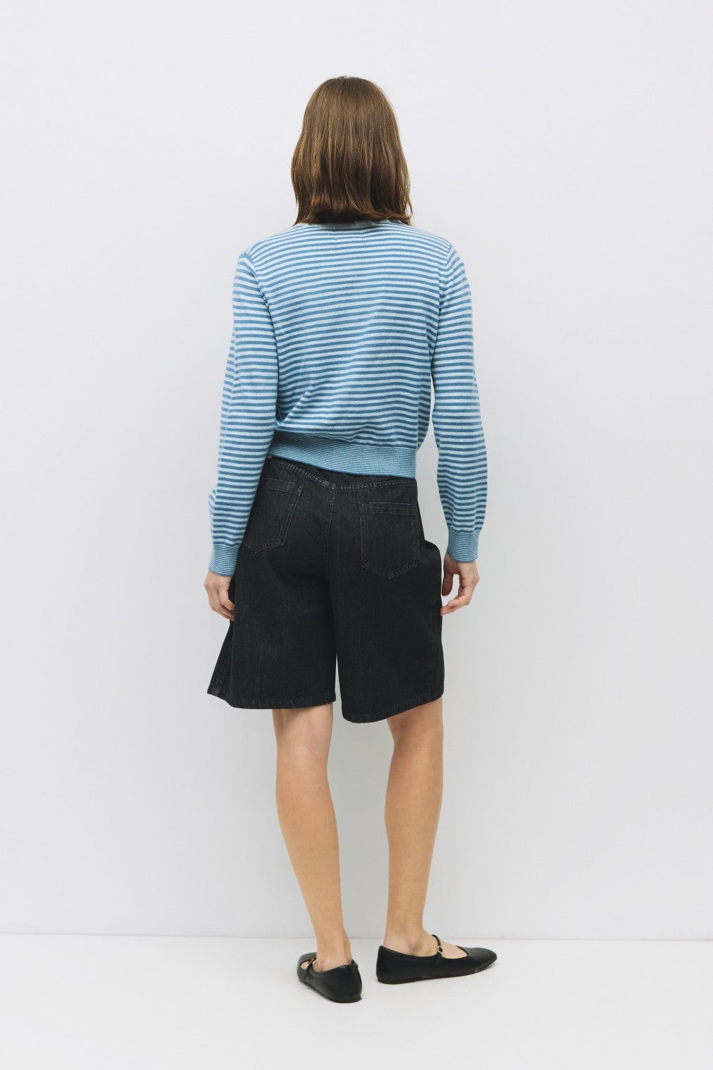 All Row Long-Sleeve Stripe Knit Cardigan