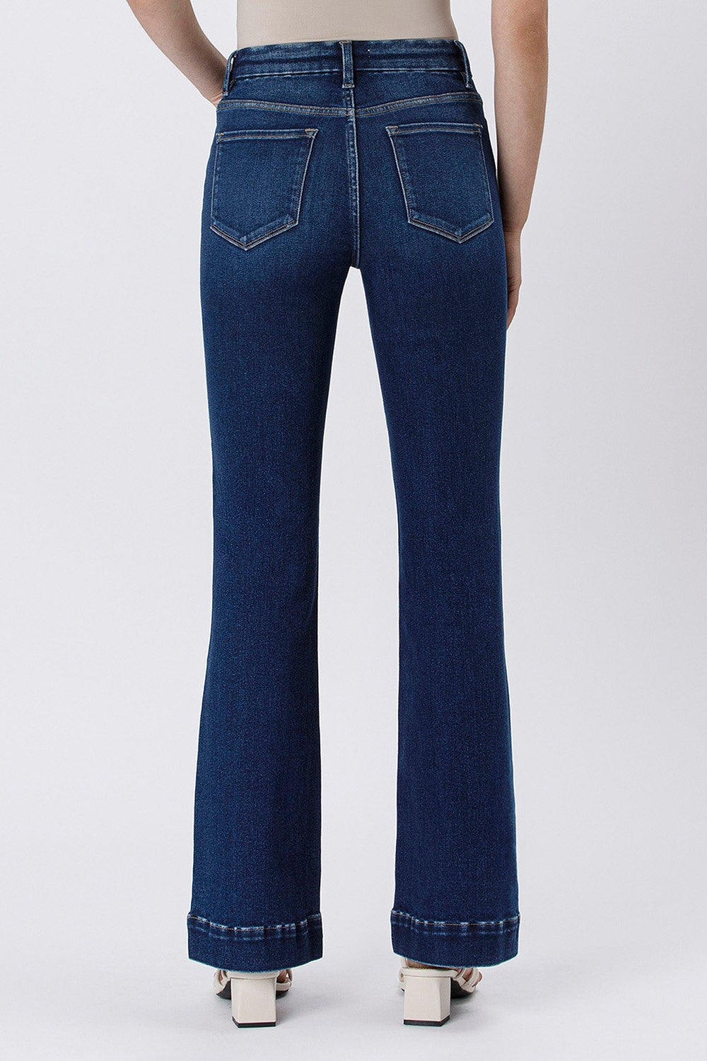 Vervet High Rise Trouser Hem Bootcut Jeans