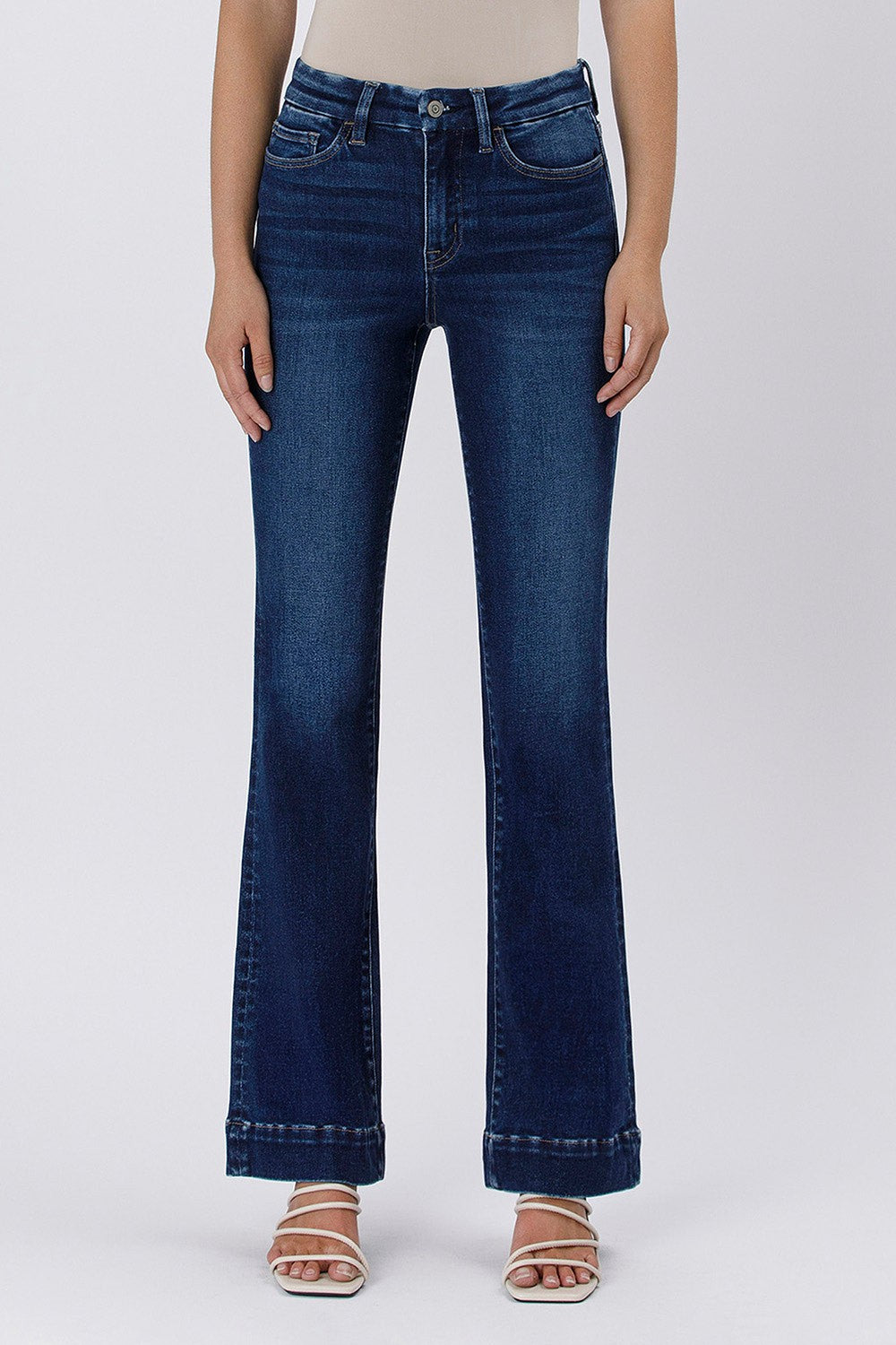 Vervet High Rise Trouser Hem Bootcut Jeans