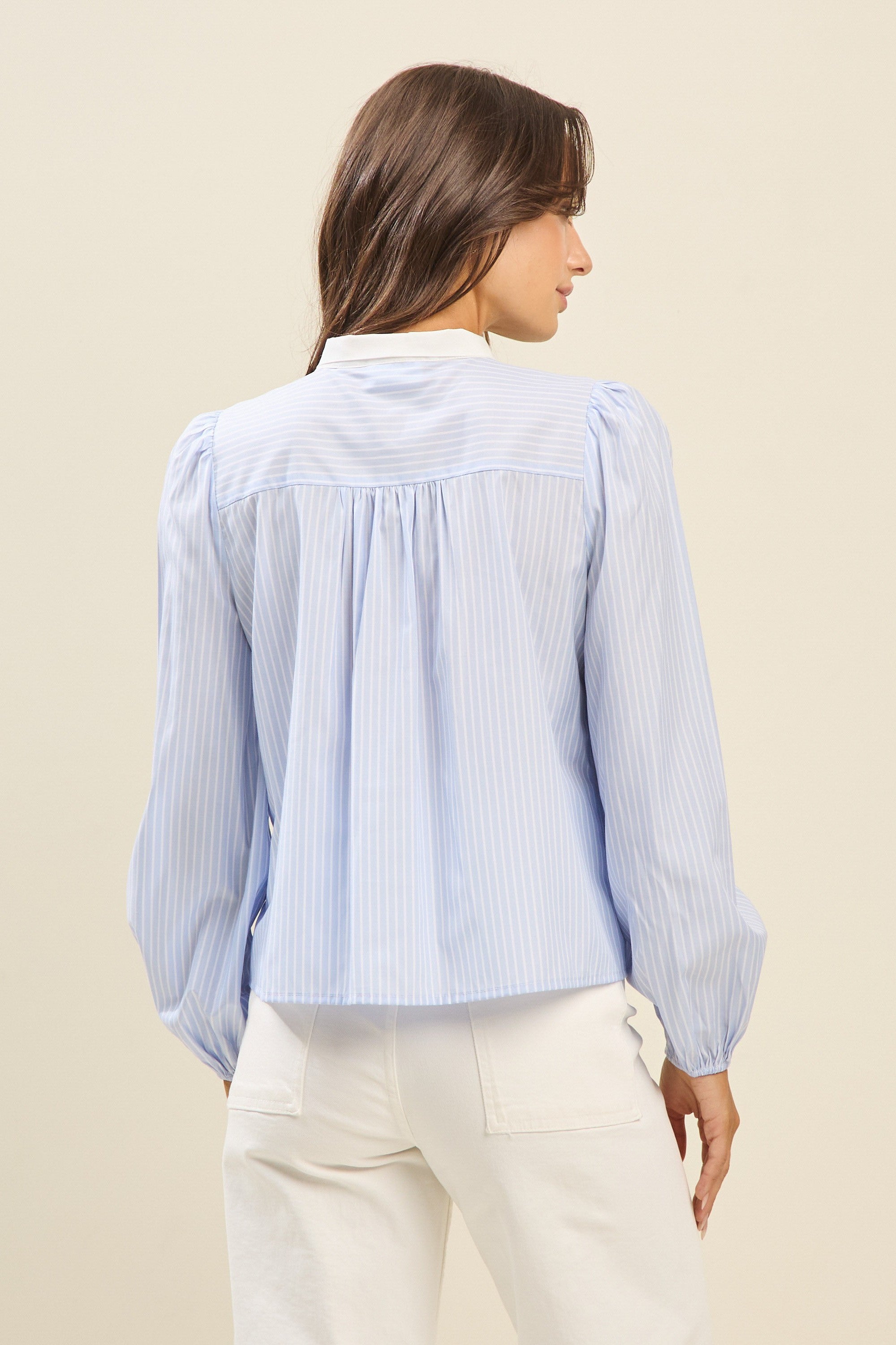Able Color Block Bow Blouse