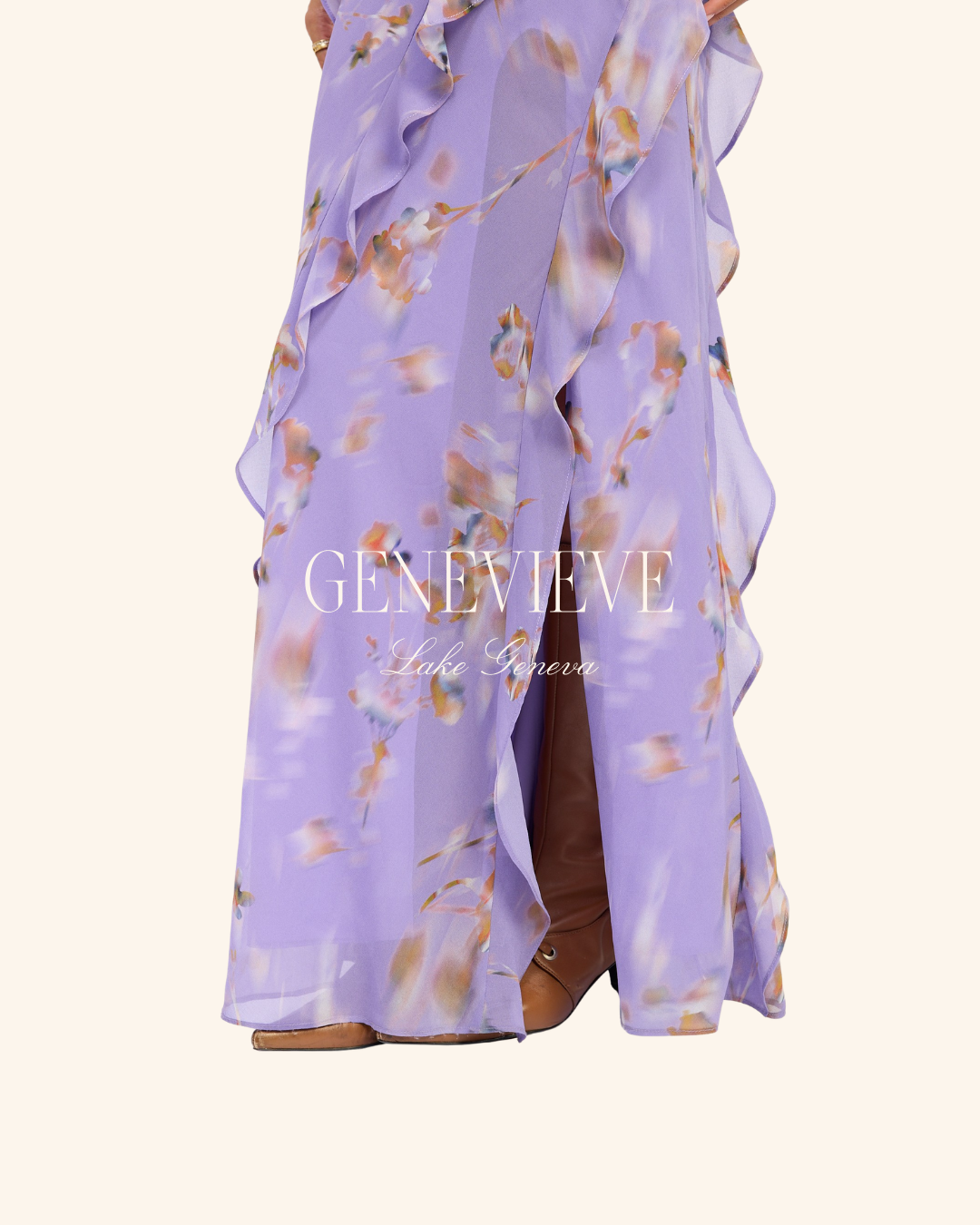 Emory Park Purple Ruffle Maxi