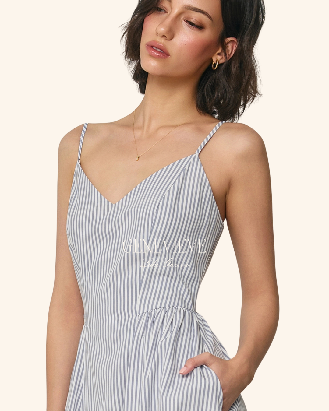 Dress Forum Denim White Striped Dress