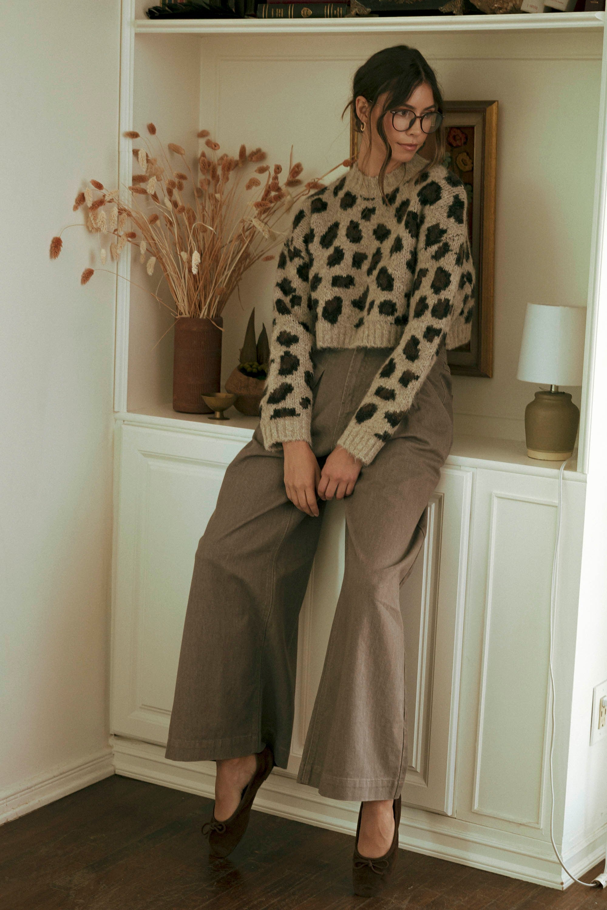 Mable Leopard Knit Sweater