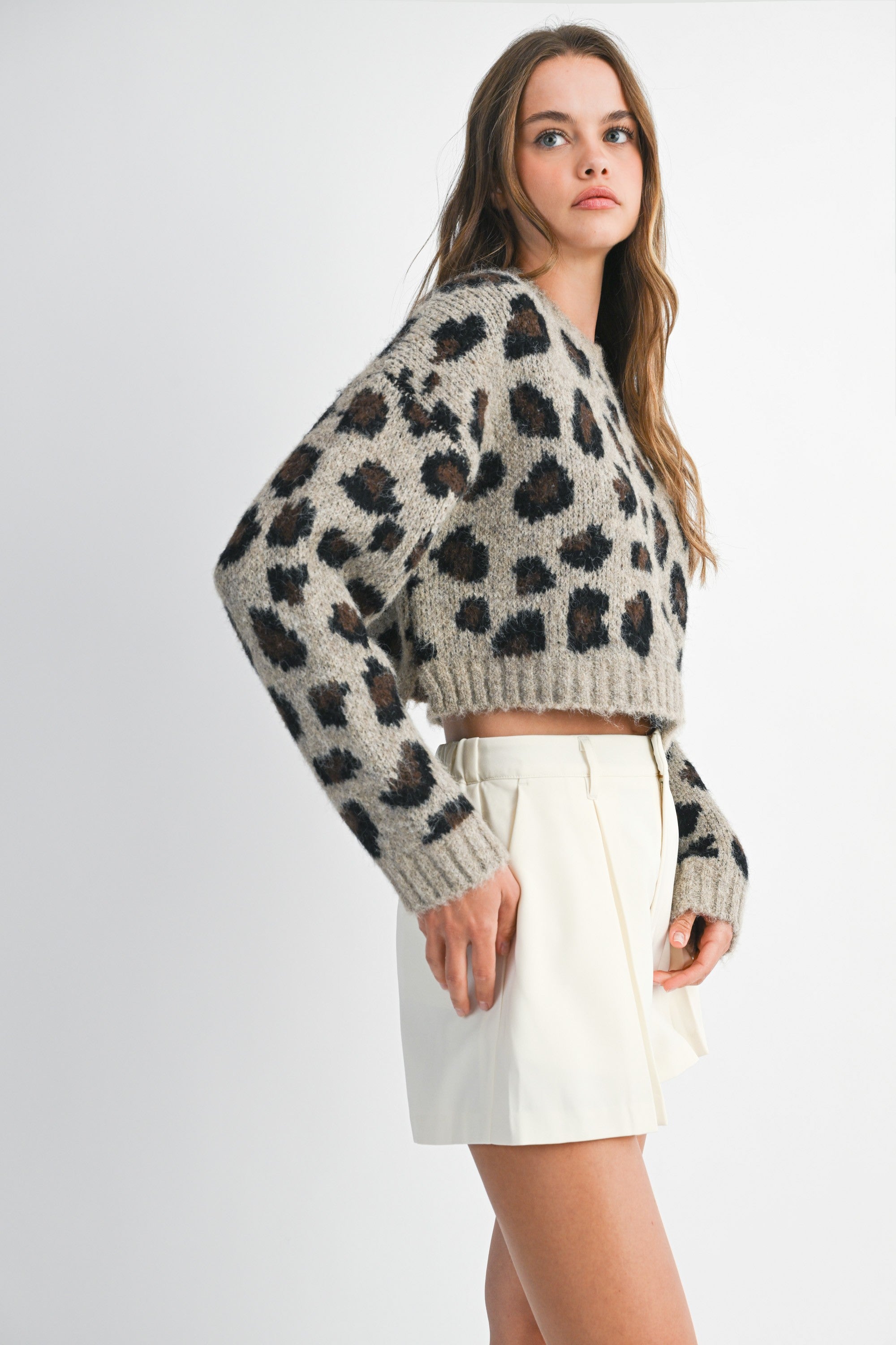 Mable Leopard Knit Sweater