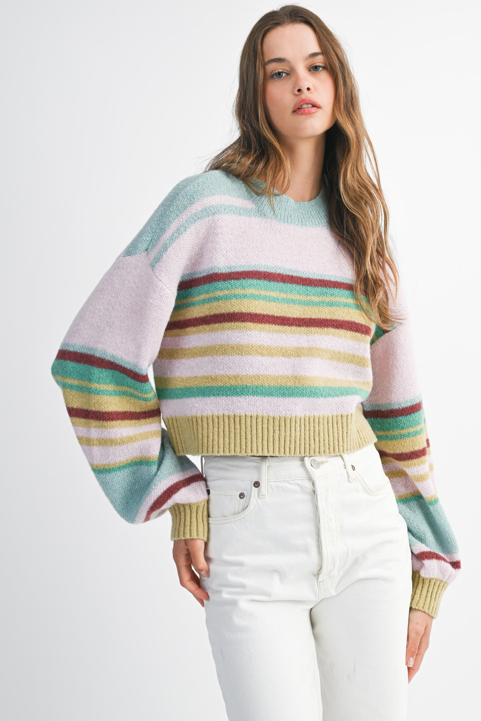 Mable Stripe Pullover Knit Sweater