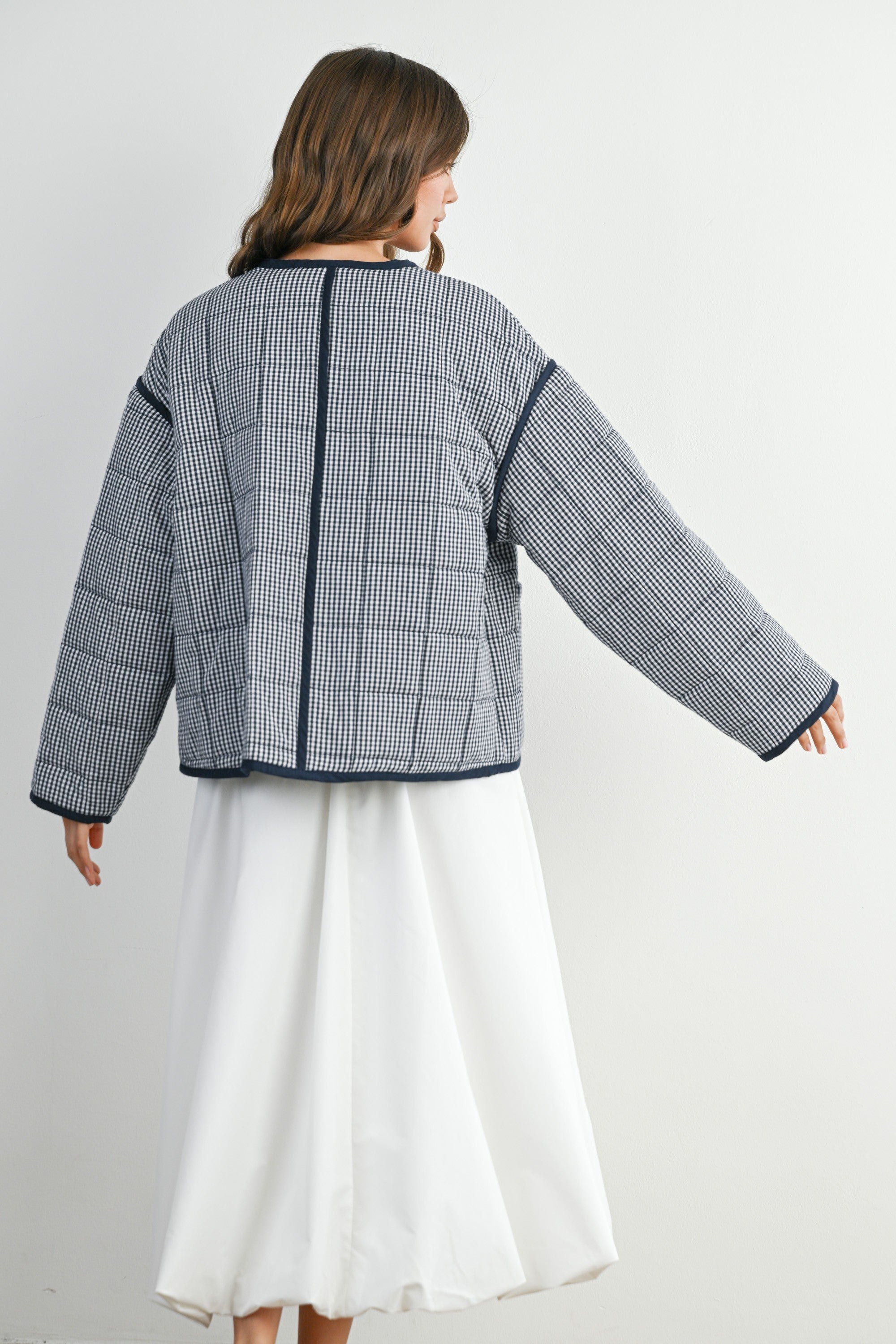 Buttermelon Buttoned Quilted Puffer Jacket
