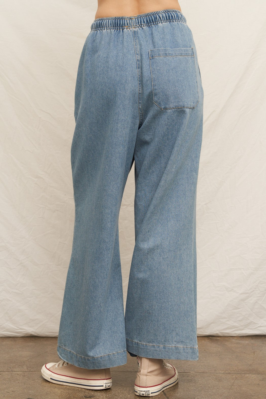 EN CREME Wide Leg Denim Pants