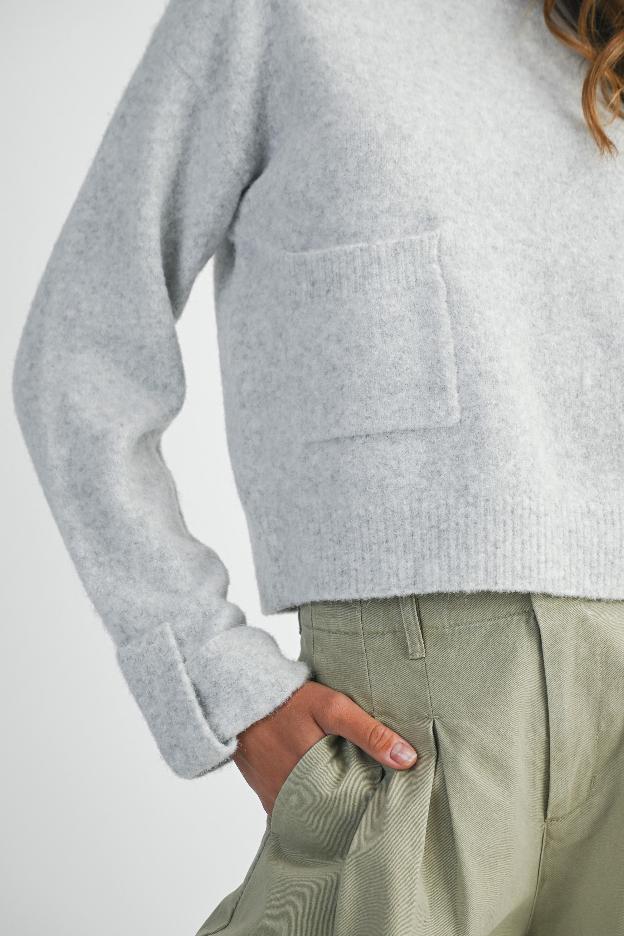 Mable Crew Neck Knit Pullover Sweater (Various Colors)