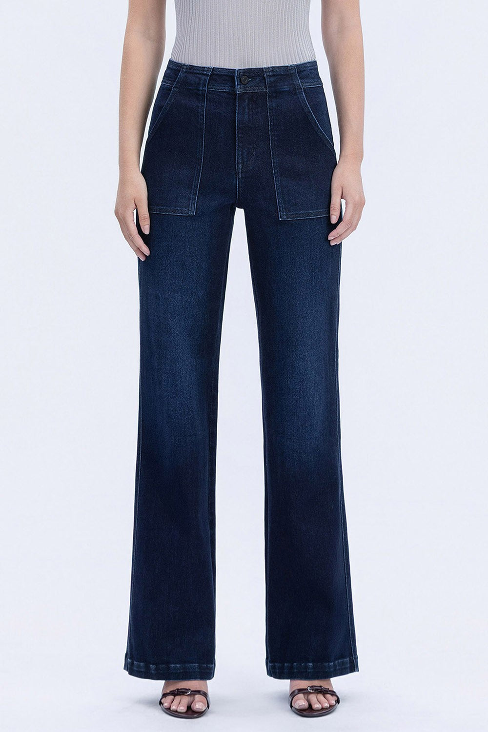 Vervet Super High Rise Full Length Vintage Flare Jeans