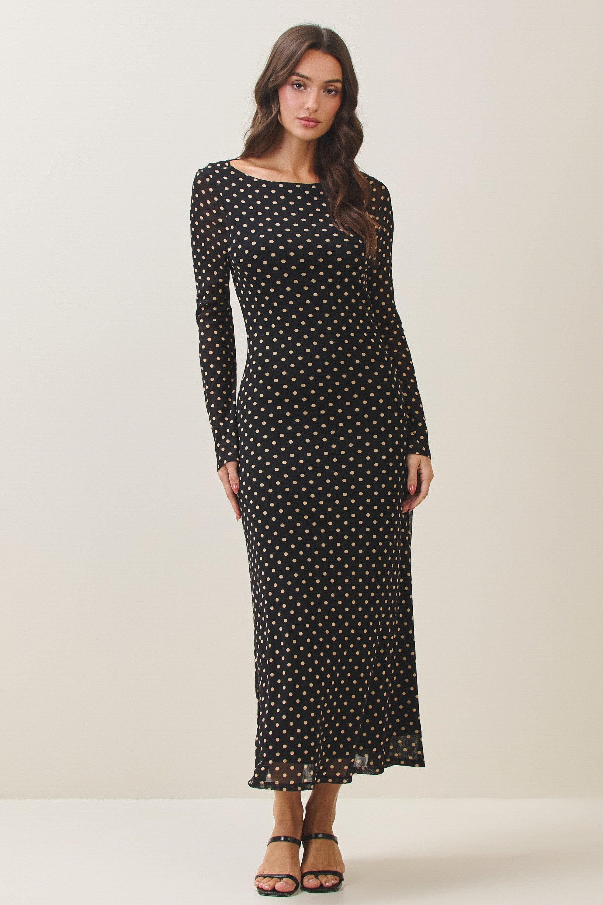 Able Polka Dot Mesh Dress