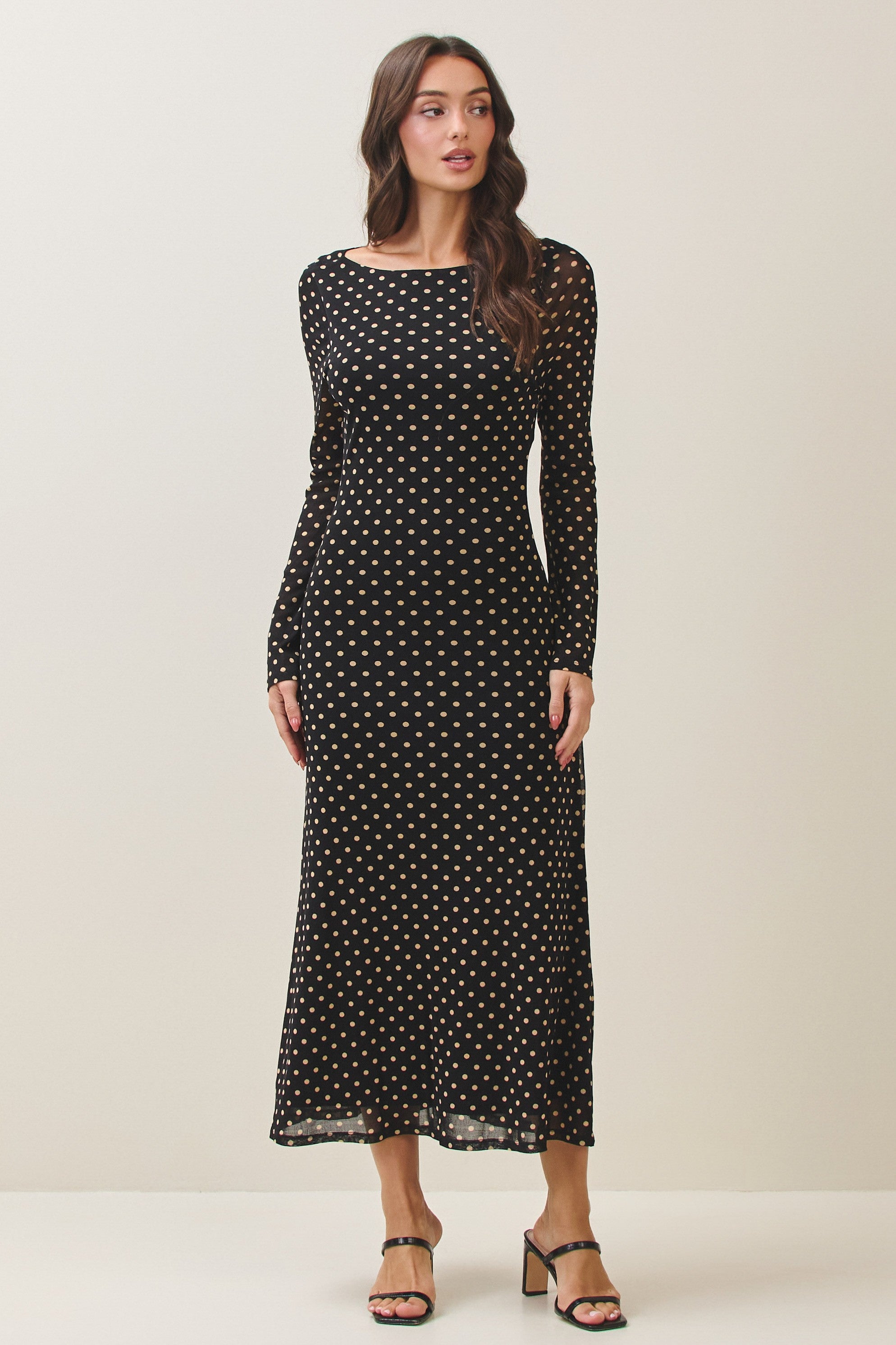 Able Polka Dot Mesh Dress