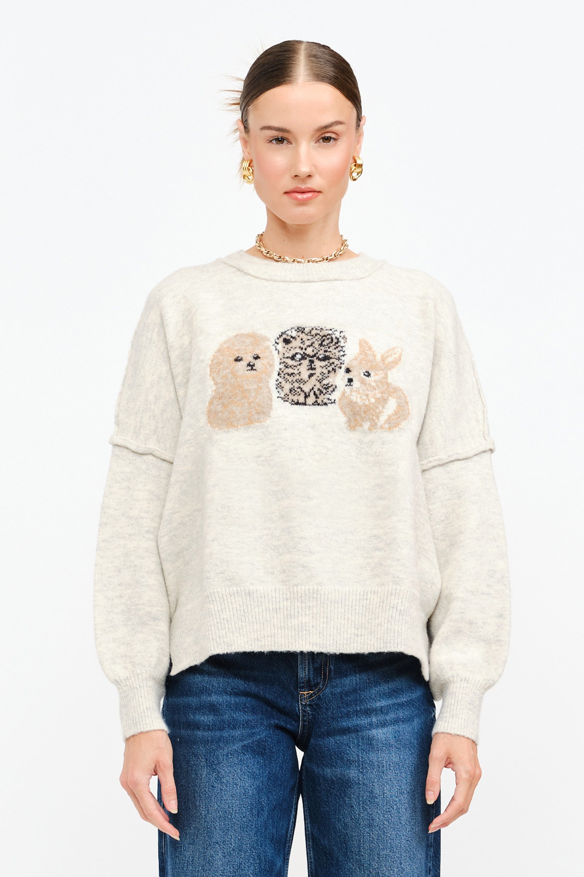 Sofie The Label Embroidered Animal Motif Sweater