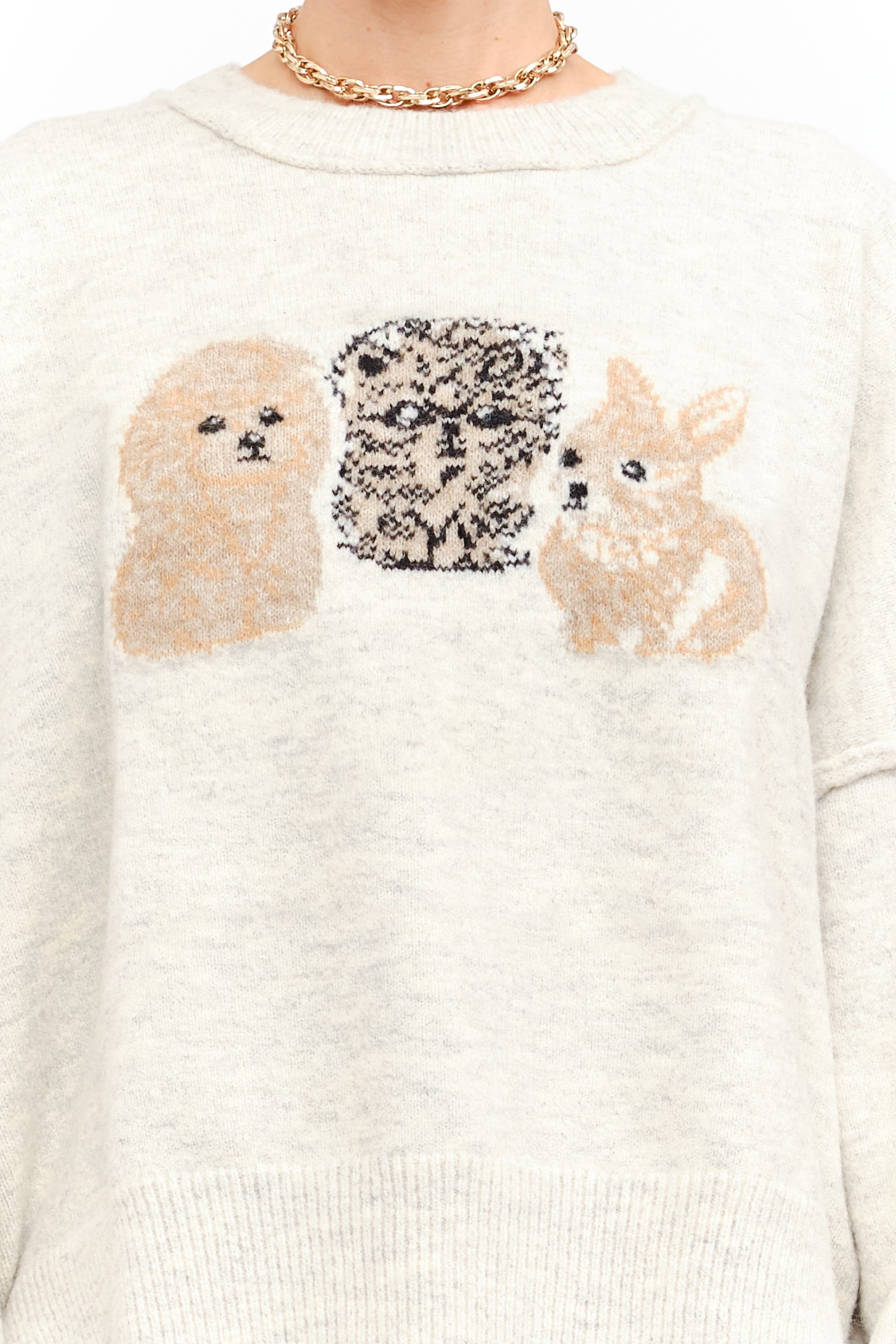 Sofie The Label Embroidered Animal Motif Sweater