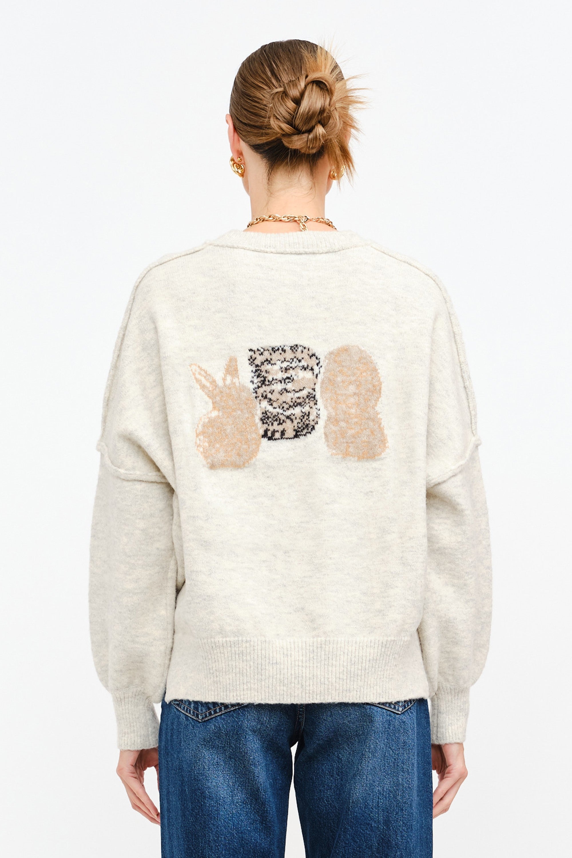 Sofie The Label Embroidered Animal Motif Sweater