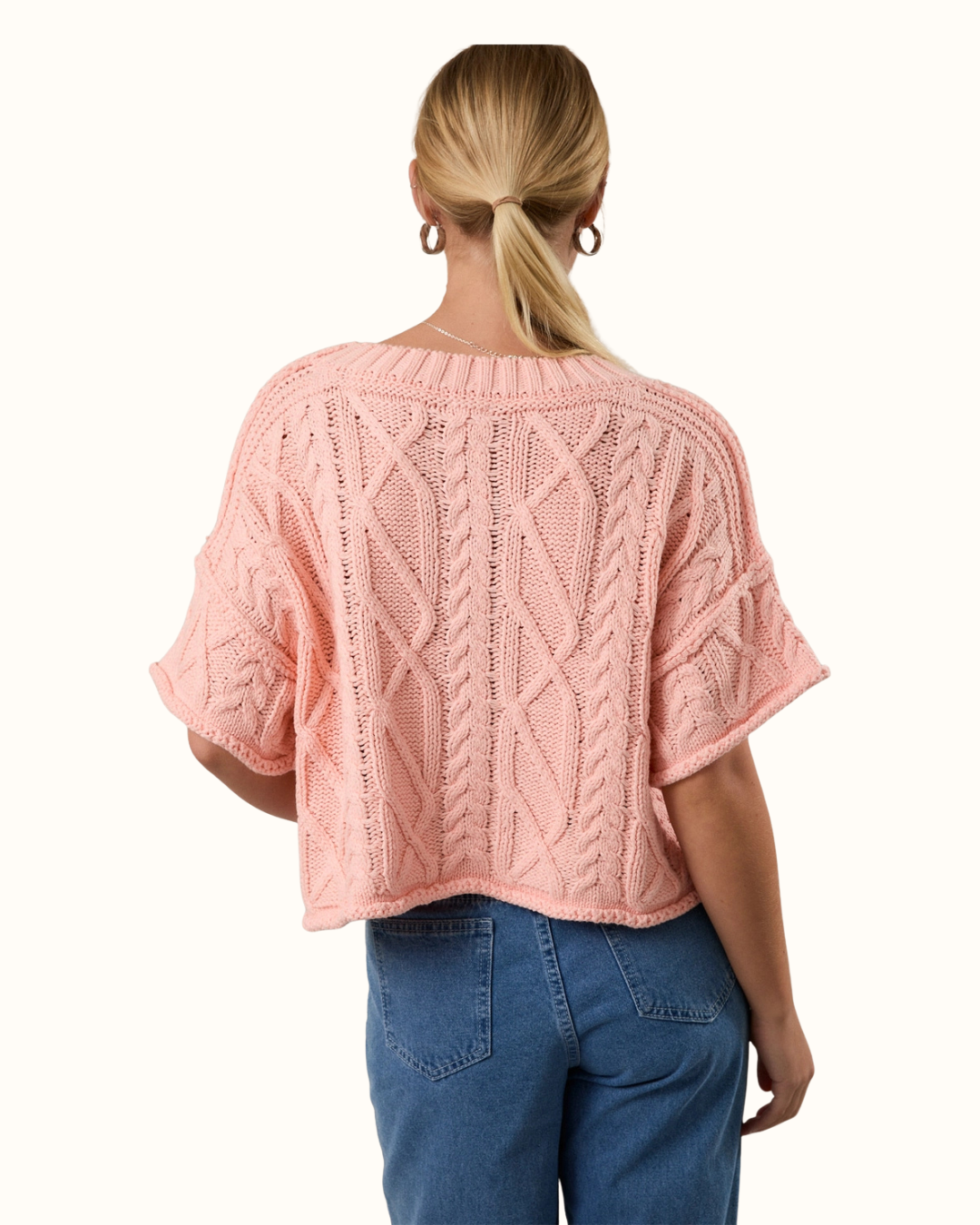 Vine & Love Coral Knit Sweater