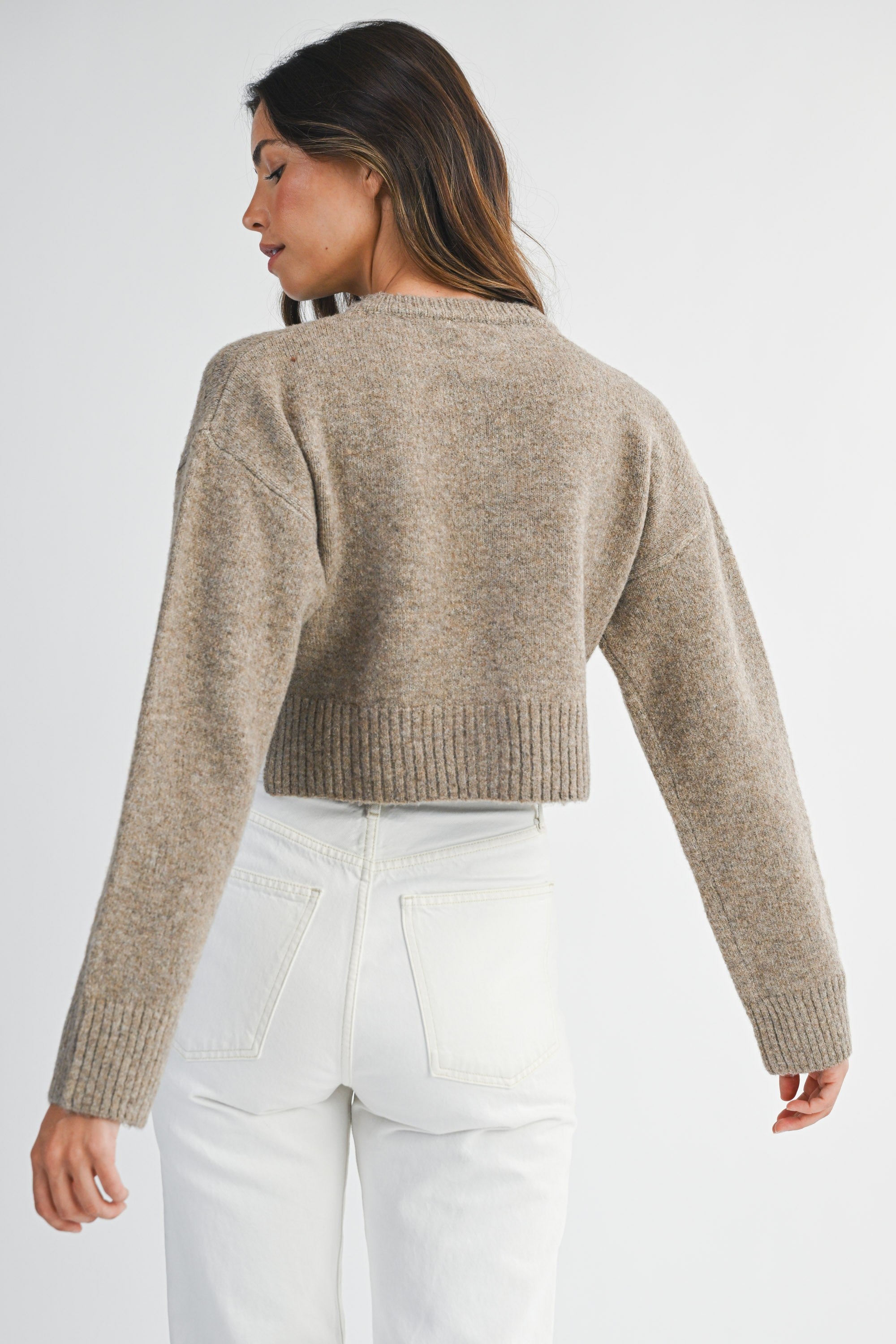 Mable Knit Button Down Crop Cardigan (Various Colors)