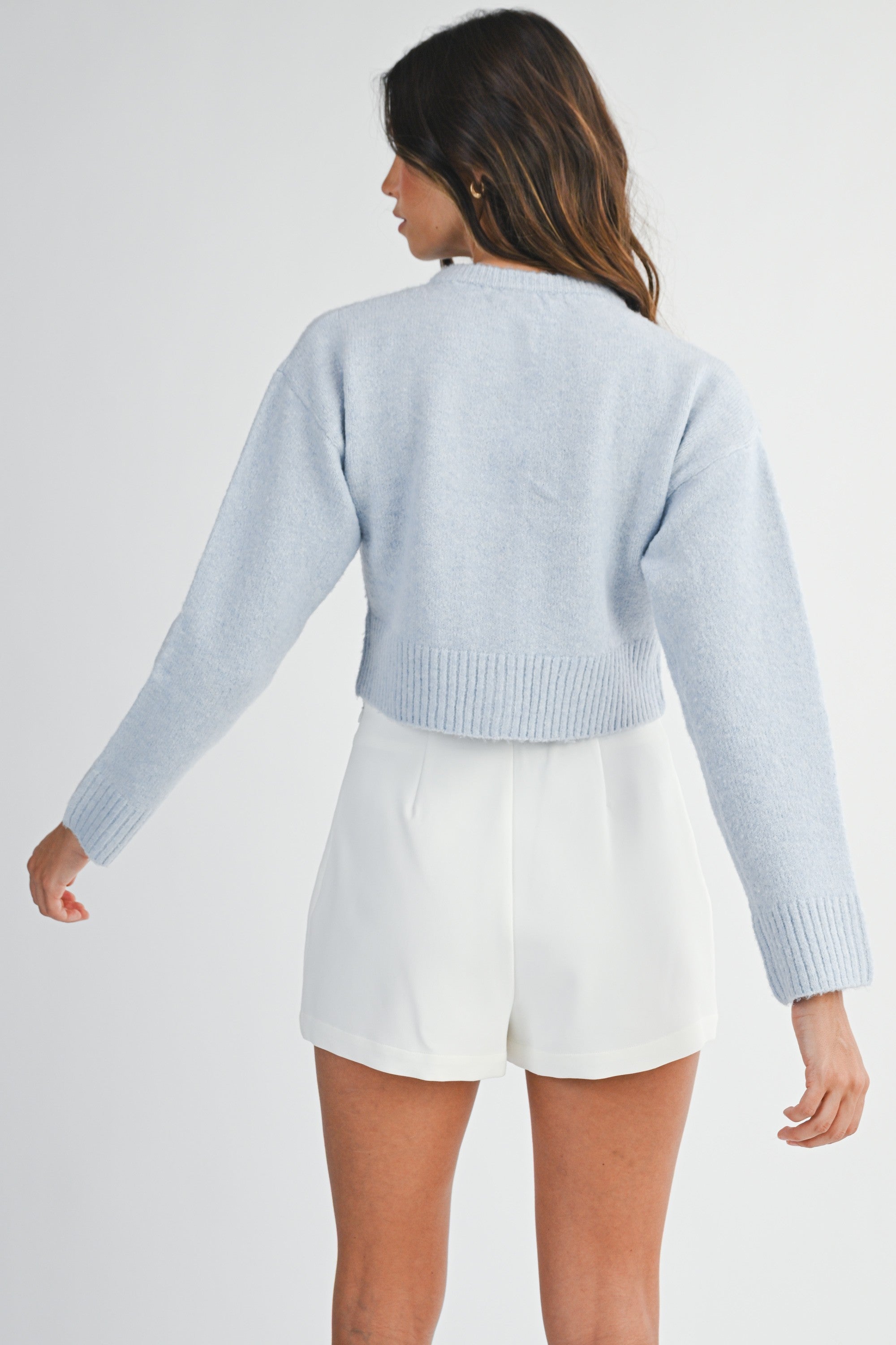Mable Knit Button Down Crop Cardigan (Various Colors)
