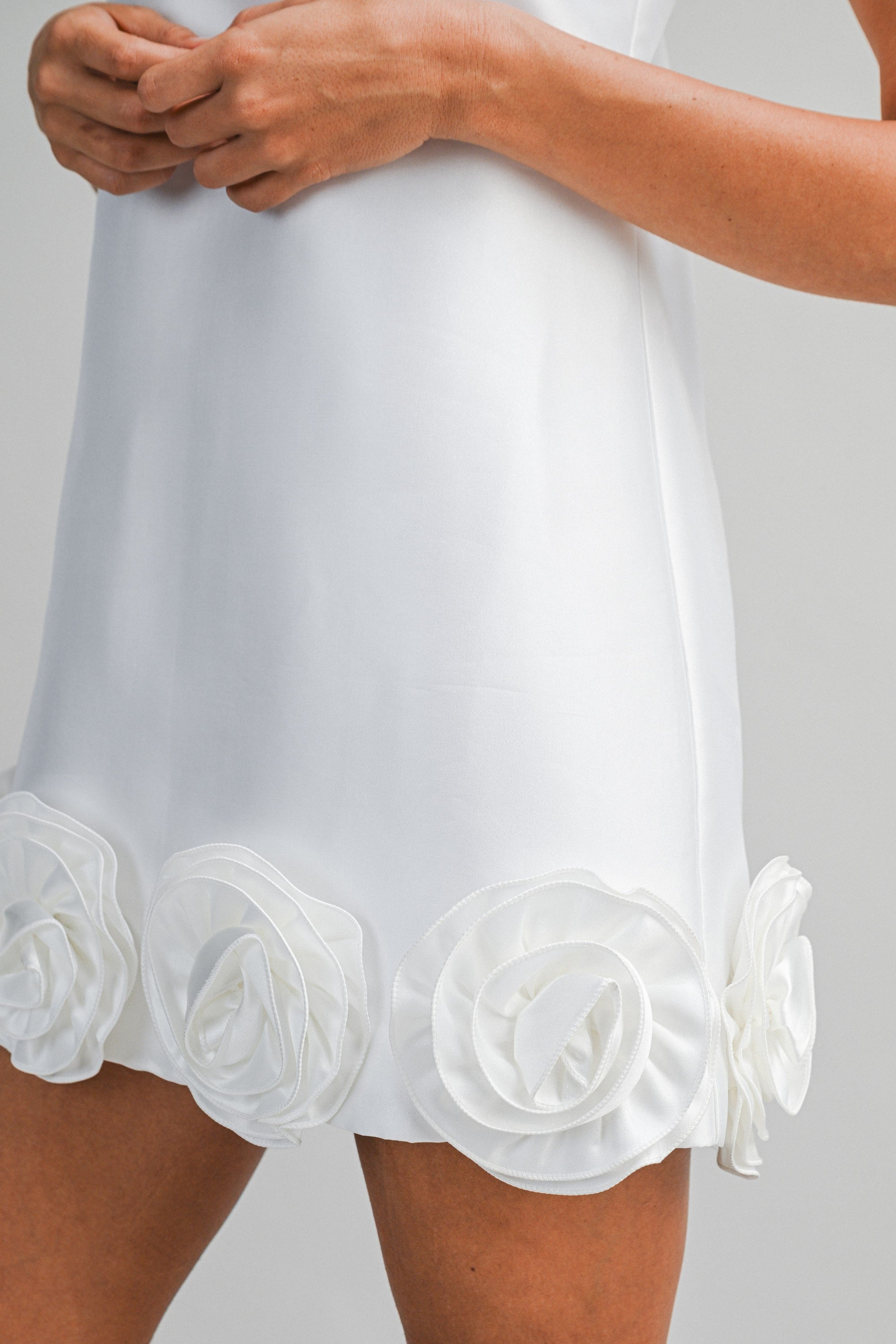 Mable Ribbon Shoulder Strap Mini Dress