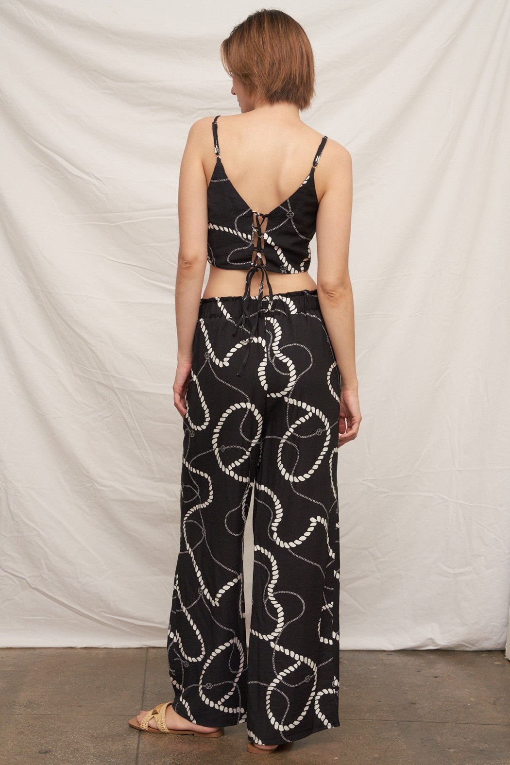 En Crème Rope Print Pant