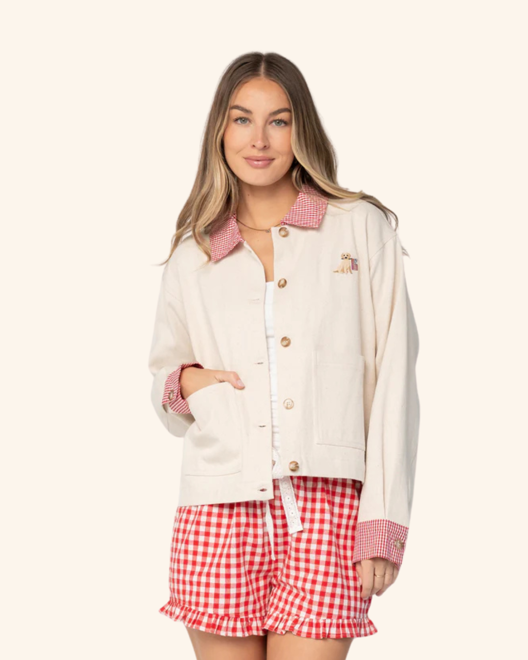 Sunday Edition Ivory Barn Dog Jacket