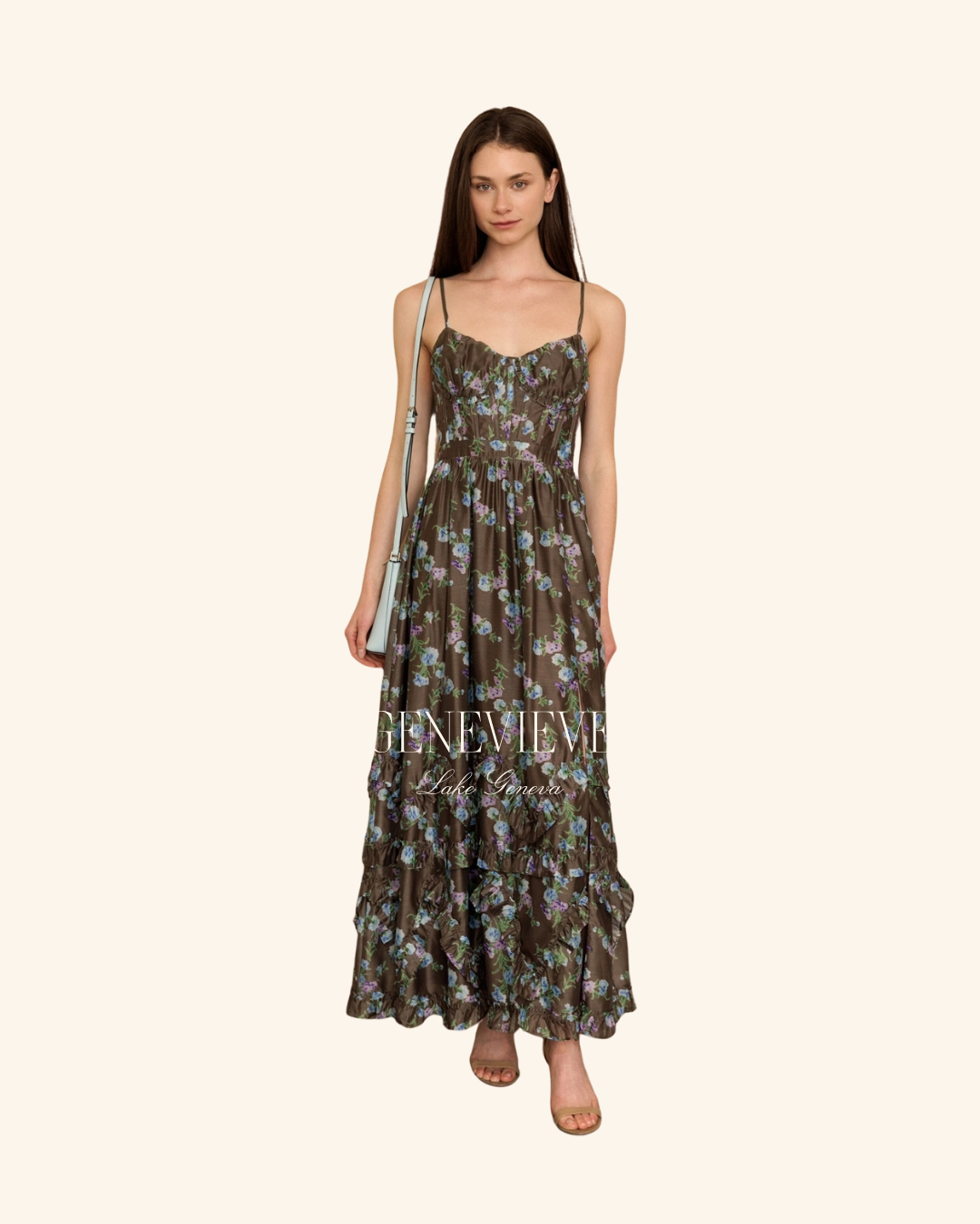 Storia Corset Floral Maxi Dress