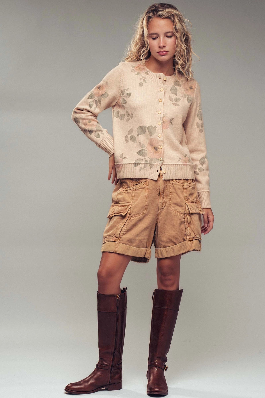 Urban Daizy Romantic Floral Print Cardigan