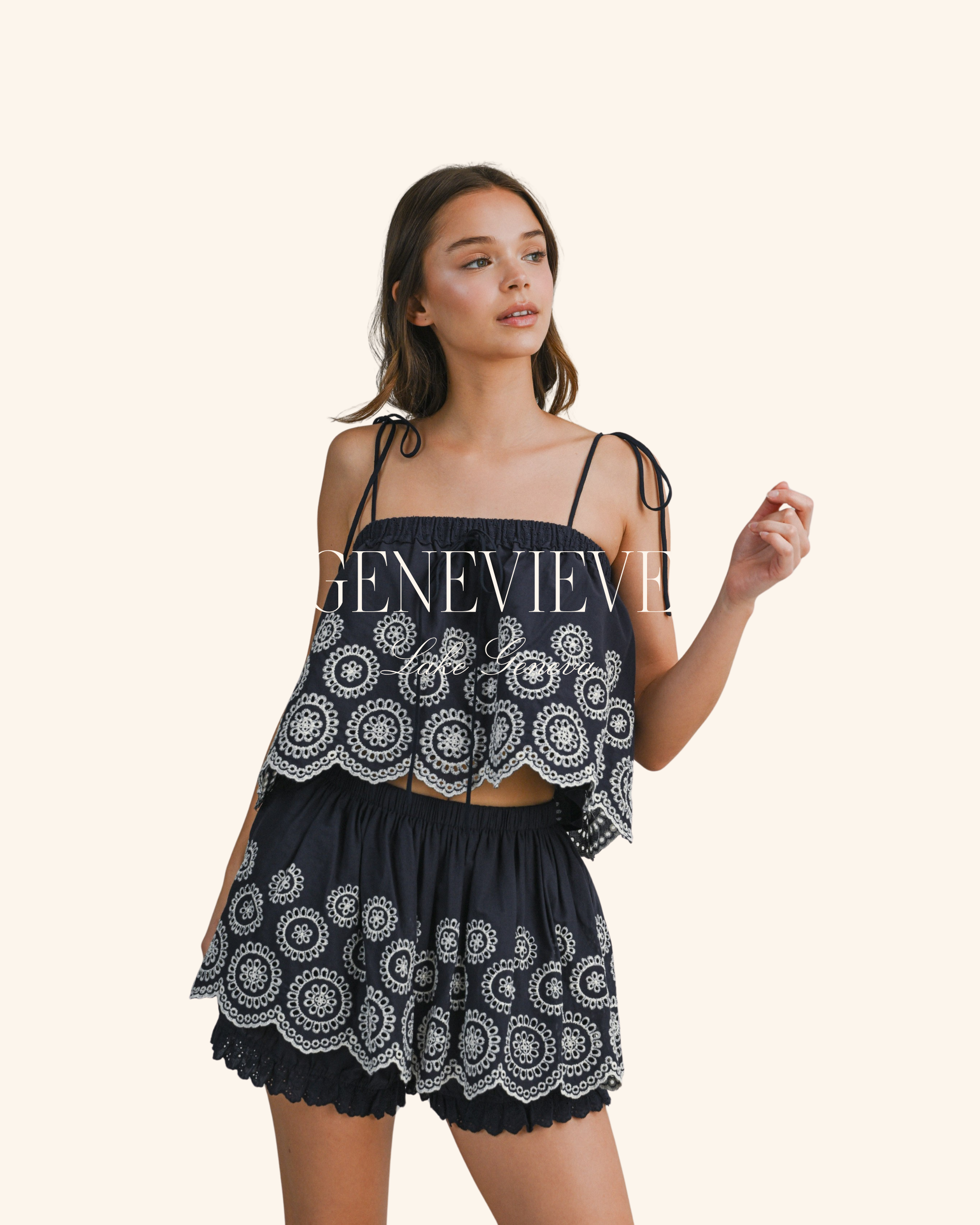 Mable Eyelet Embroidered Cami Top