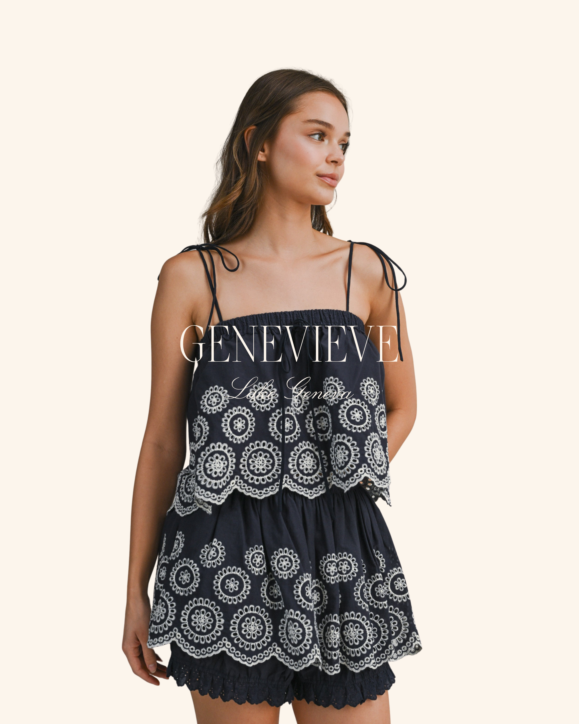 Mable Eyelet Embroidered Cami Top