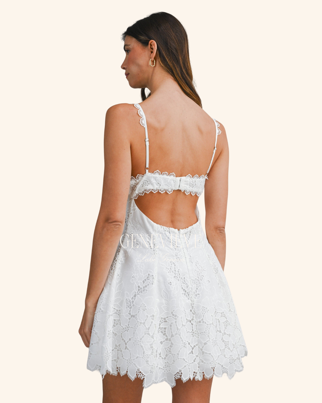 Mable Off White Eyelet Mini Dress