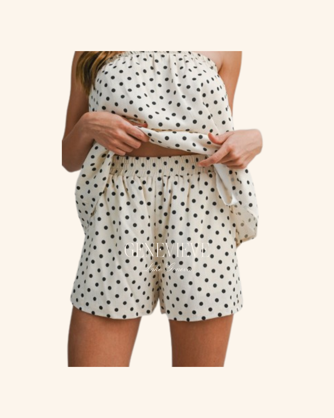 Mable Cream Polka Dot Shorts