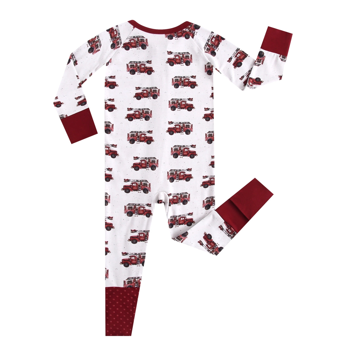 Vintage Fire Engine Bamboo Zipper Sleeper