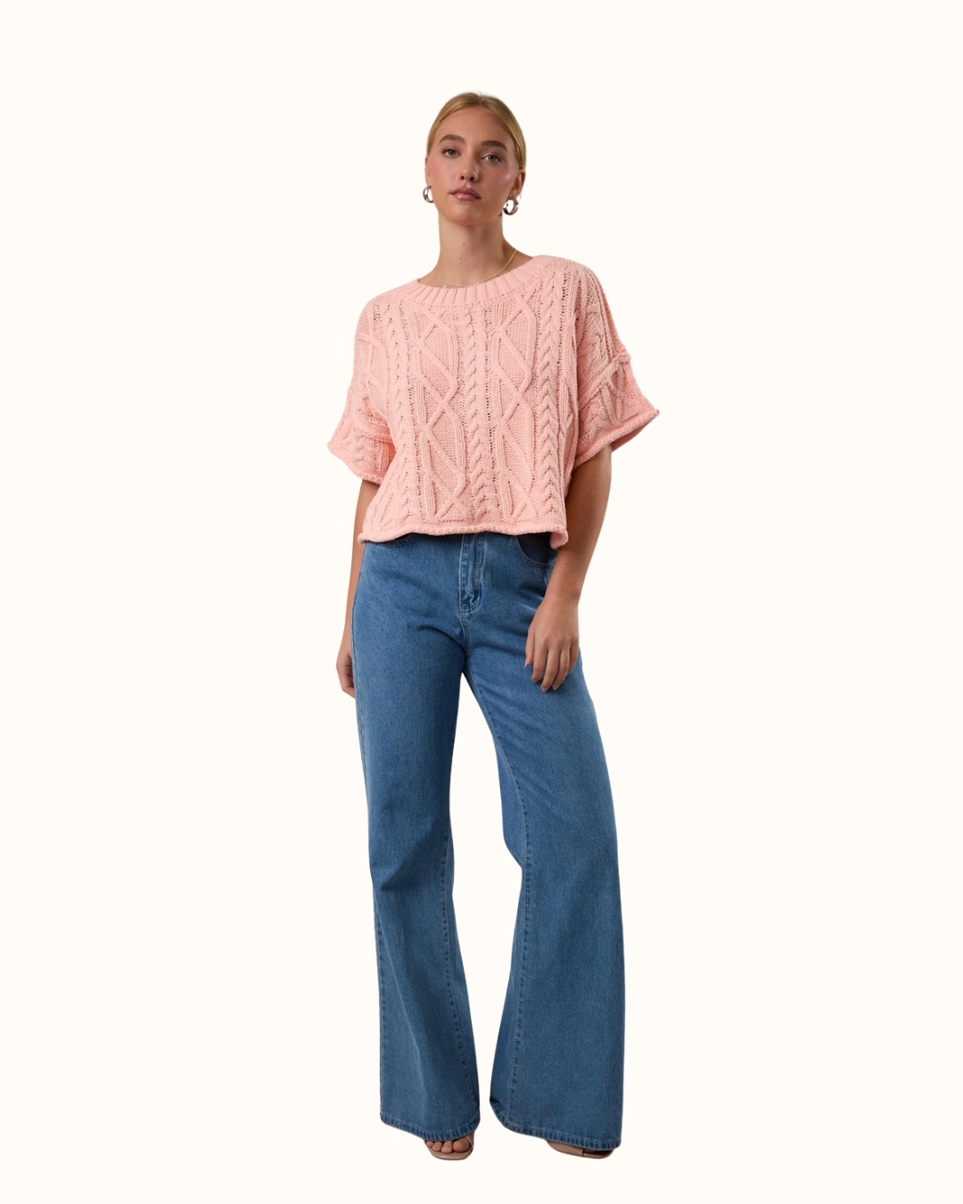 Vine & Love Coral Knit Sweater