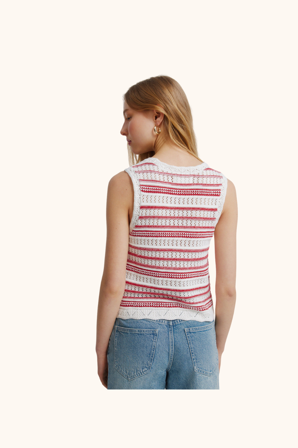 Vine & Love Pink Stripe Knit Top