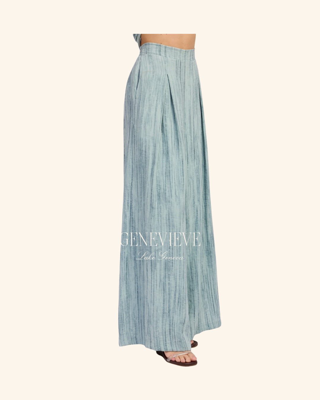 Emory Park Baby Blue Linen Halter