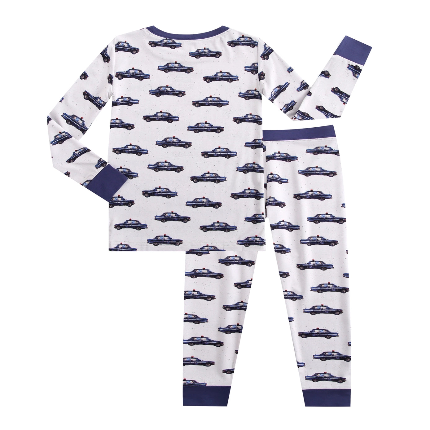 Vintage Police Car Bamboo Two Piece Pajamas