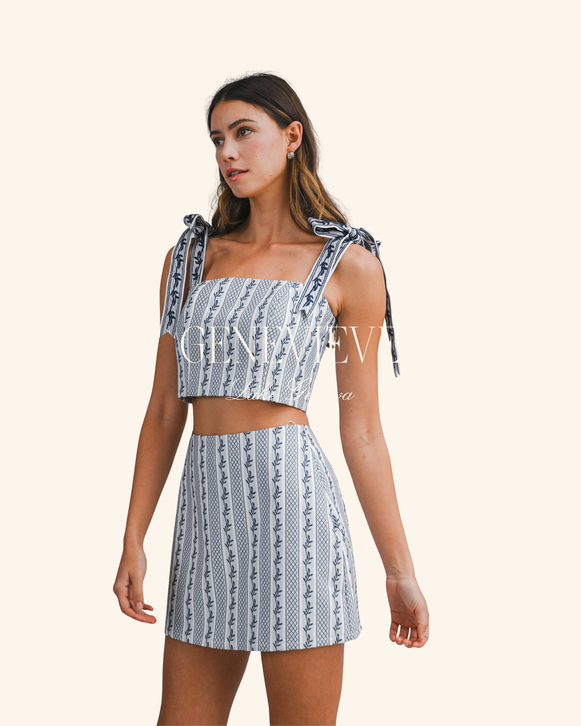 Mable Wallpaper Jacquard Mini Skirt