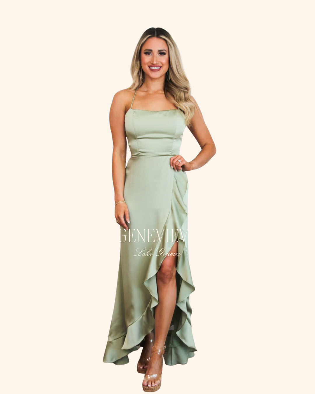 Dress Forum Sage Satin Maxi Dress