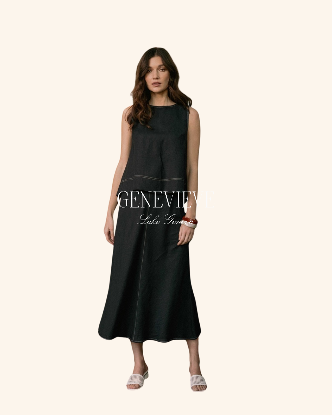 Fun2Fun Linen Elastic Waist Skirt