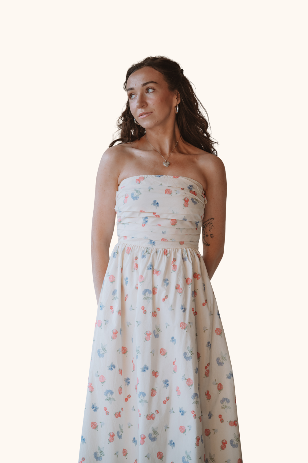 Needii Berry Print Maxi Dress