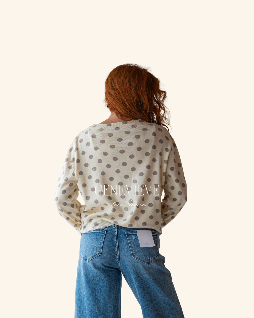 Storia Ivory Polkadot Cardigan