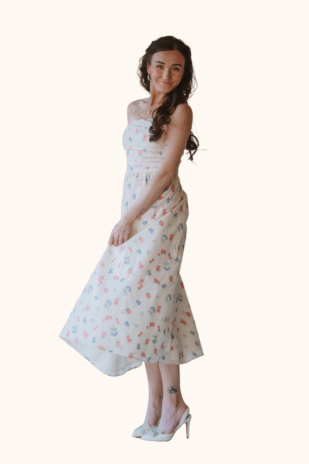 Needii Berry Print Maxi Dress