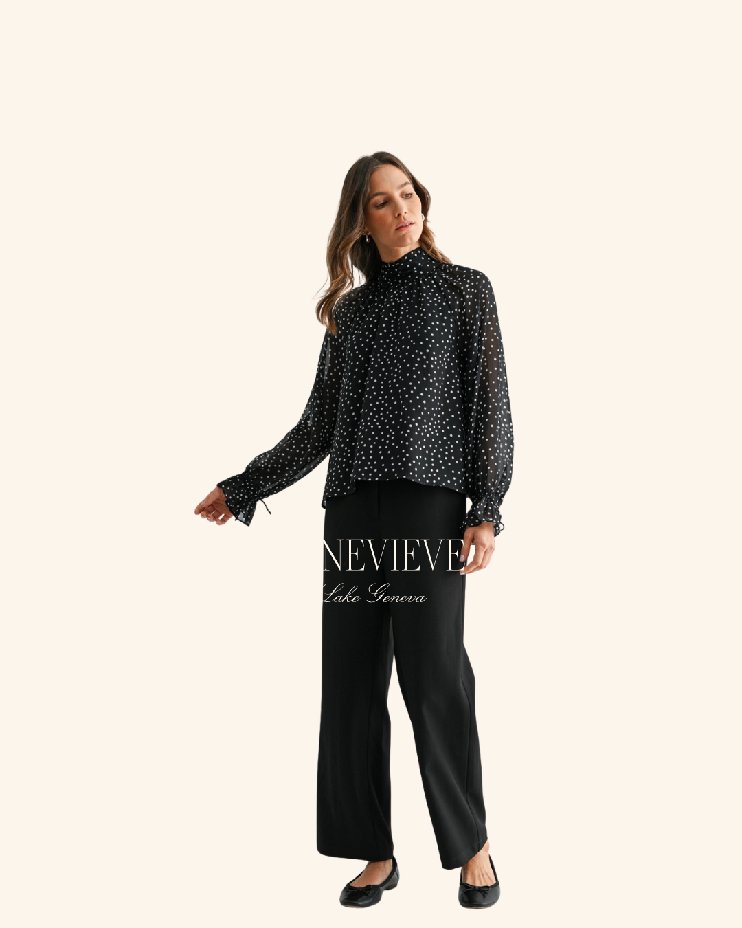 Fun2Fun Polka Dot Tie Blouse