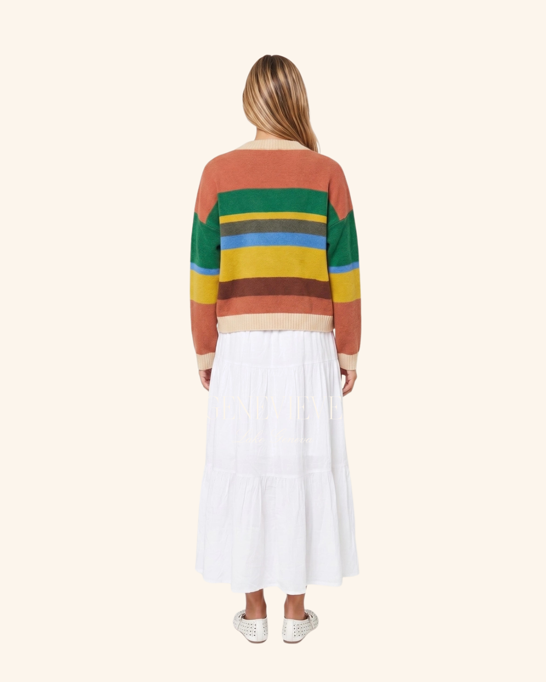 Twenti Rust Striped Cardigan