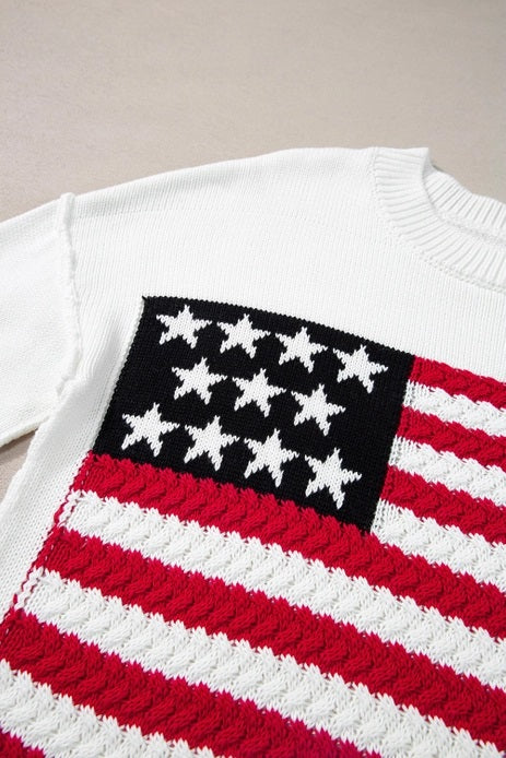 Threaded Pear Lakelyn American Flag Sweater