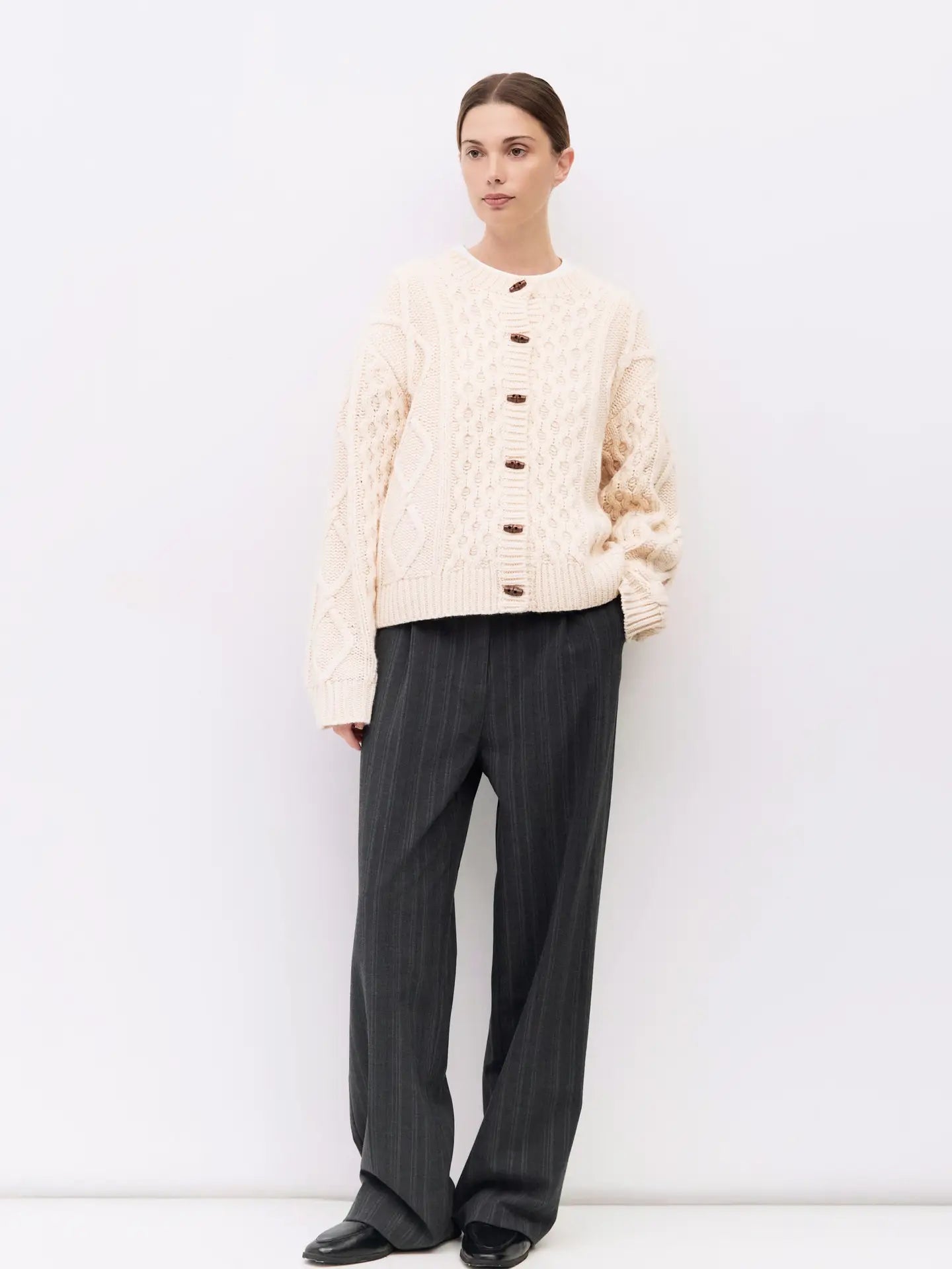 All Row Cable Knit Cardigan